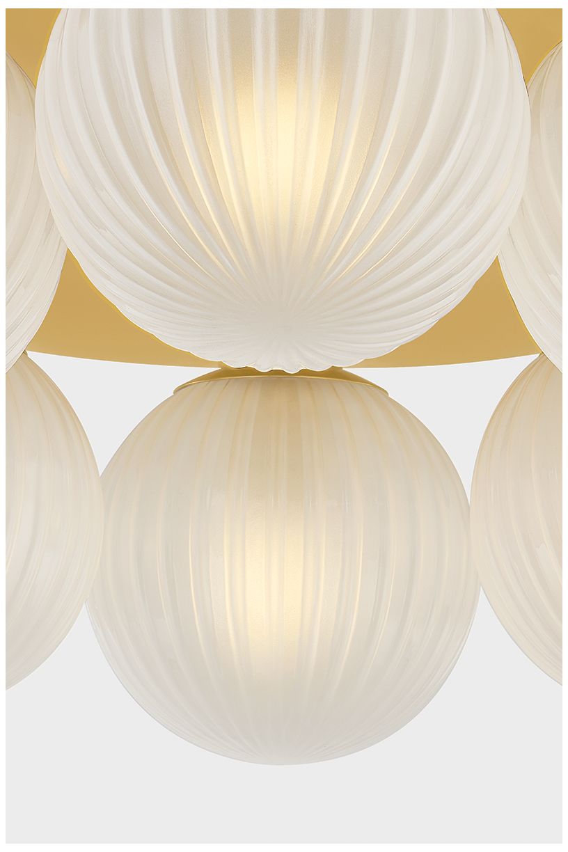 Image 5 Corbett Lighting Vernazza Flush Mount Vintage Polished Brass more views