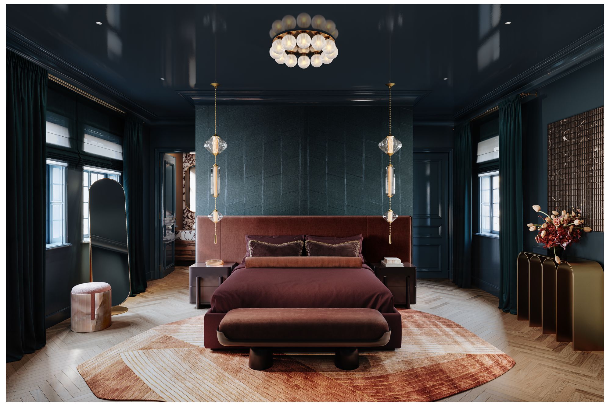 Image 7 Corbett Lighting Vernazza Flush Mount Vintage Polished Brass more views