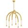 Corbett Lighting Zeme 33.75" 6 Lt. Vintage Polished Brass Chandelier