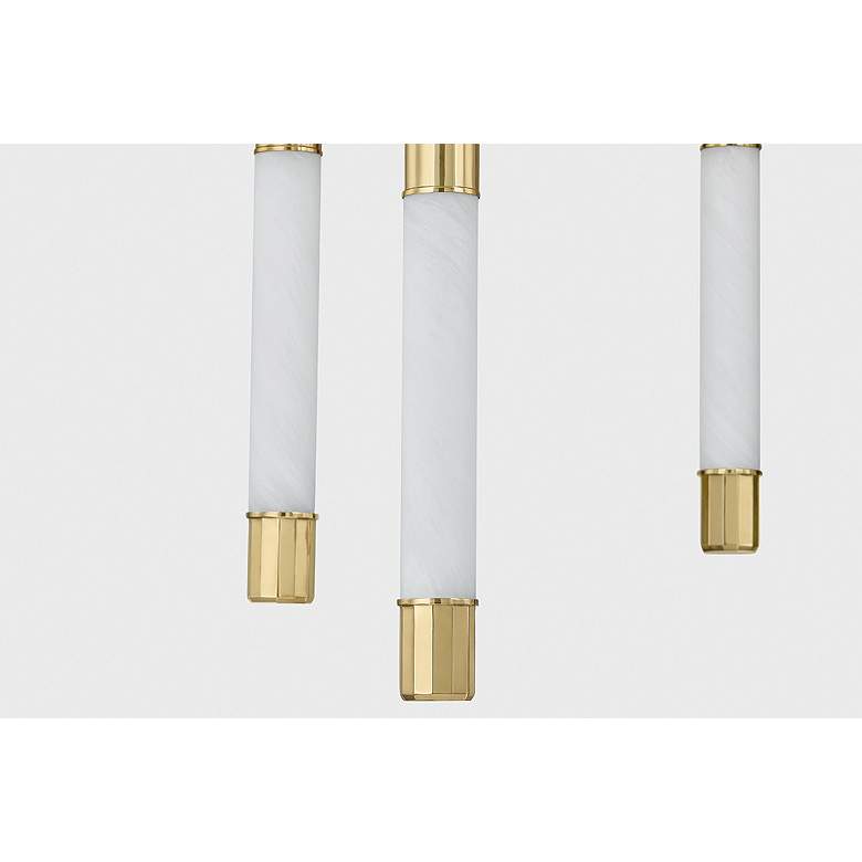 Image 2 Corbett Lighting Zeme 33.75" 6 Lt. Vintage Polished Brass Chandelier more views