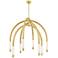 Corbett Lighting  Zeme 47.75" 8 Lt. Vintage Polished Brass Chandelier