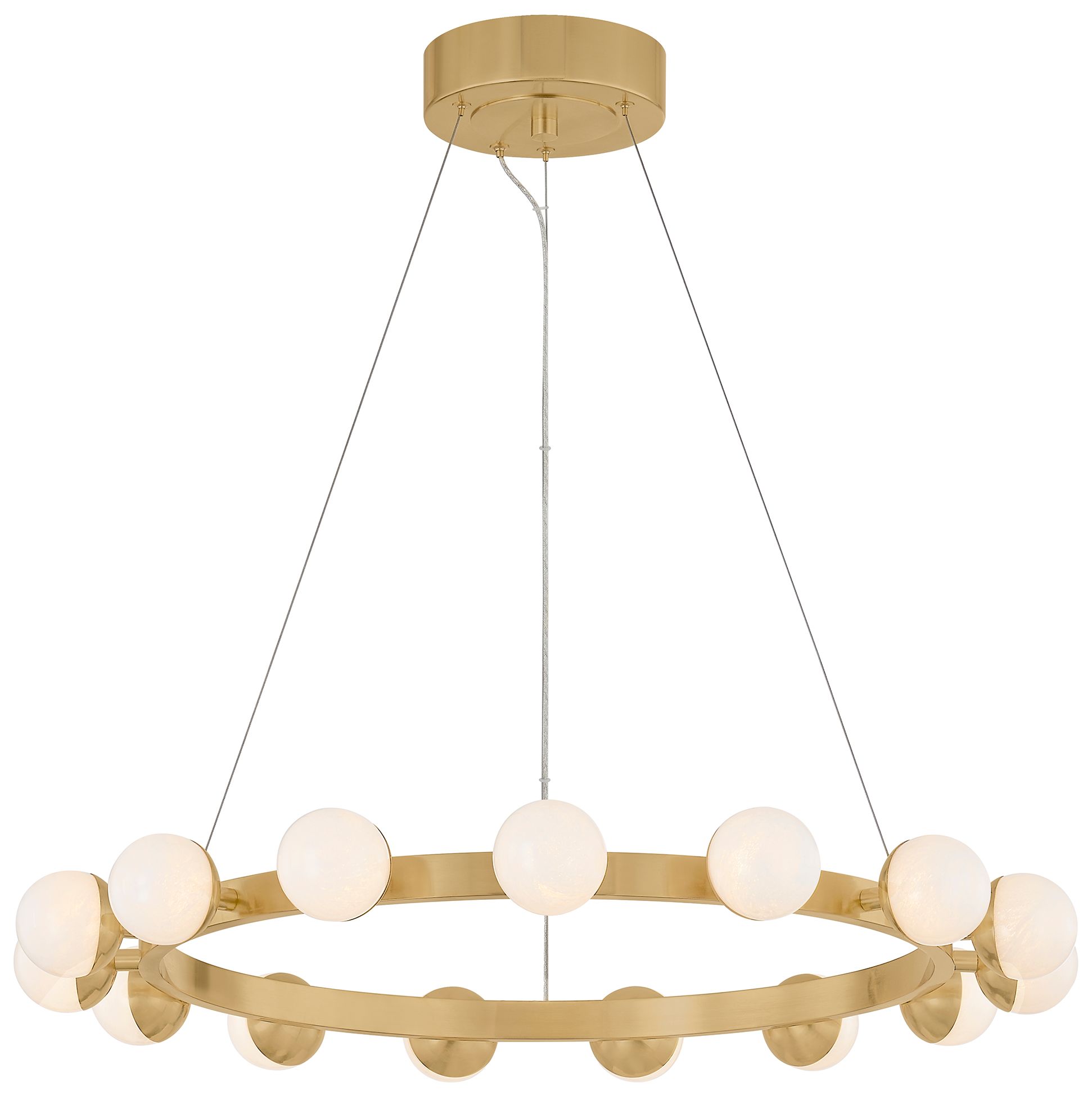 Image 2 Corbett Linus Chandelier 29.5 Inch In Vintage Brass