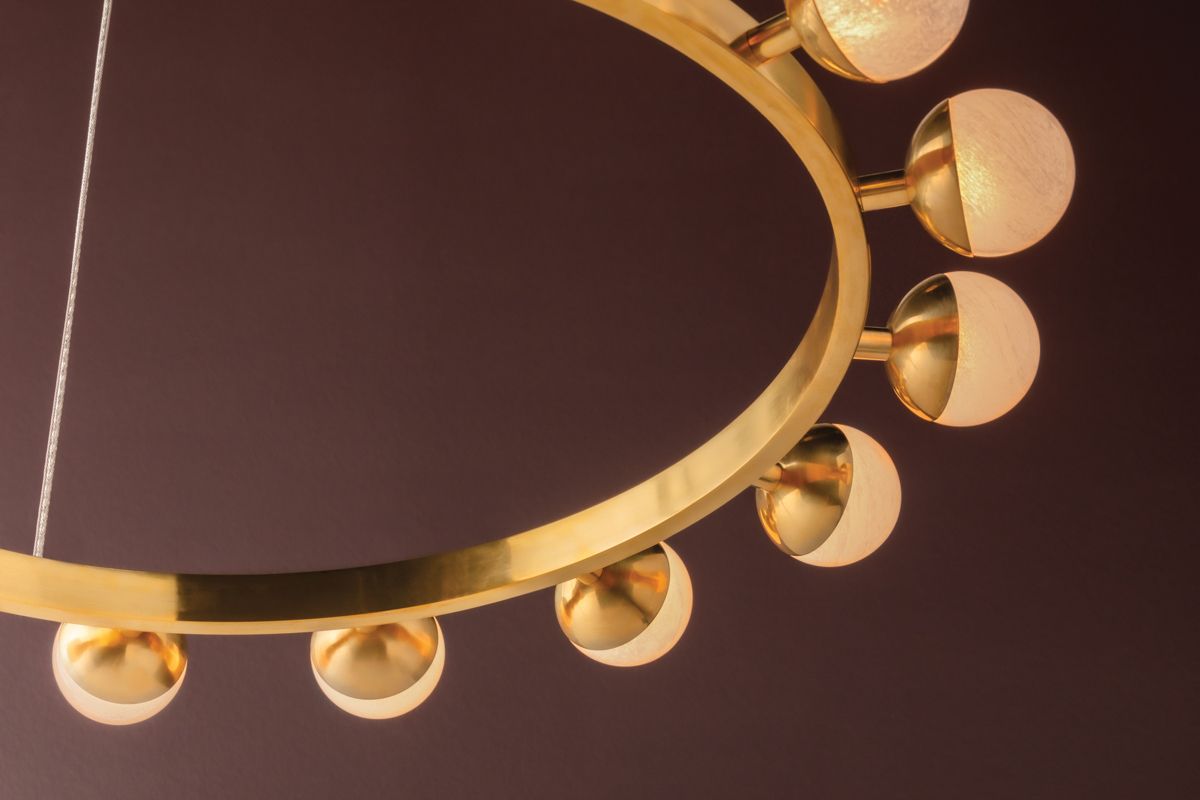 Image 4 Corbett Linus Chandelier 29.5 Inch In Vintage Brass more views