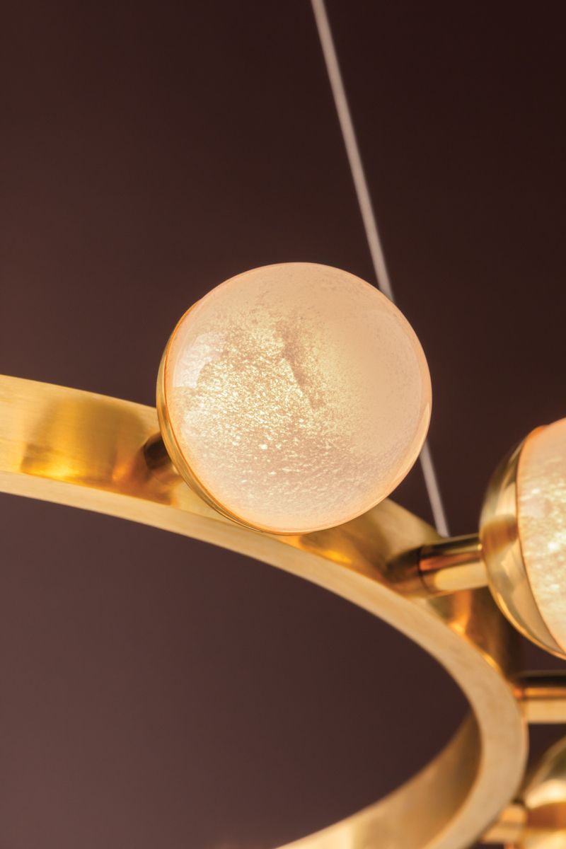 Image 5 Corbett Linus Chandelier 29.5 Inch In Vintage Brass more views