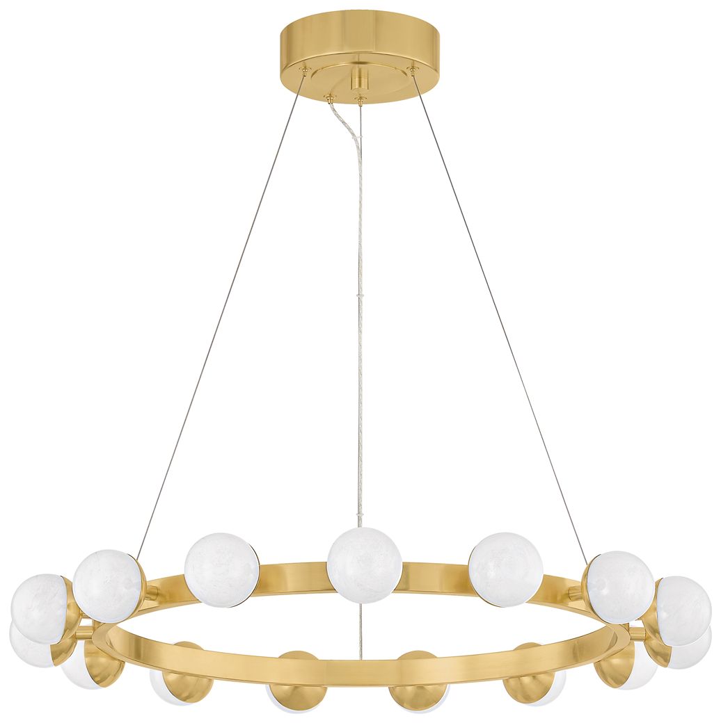 Image 7 Corbett Linus Chandelier 29.5 Inch In Vintage Brass more views