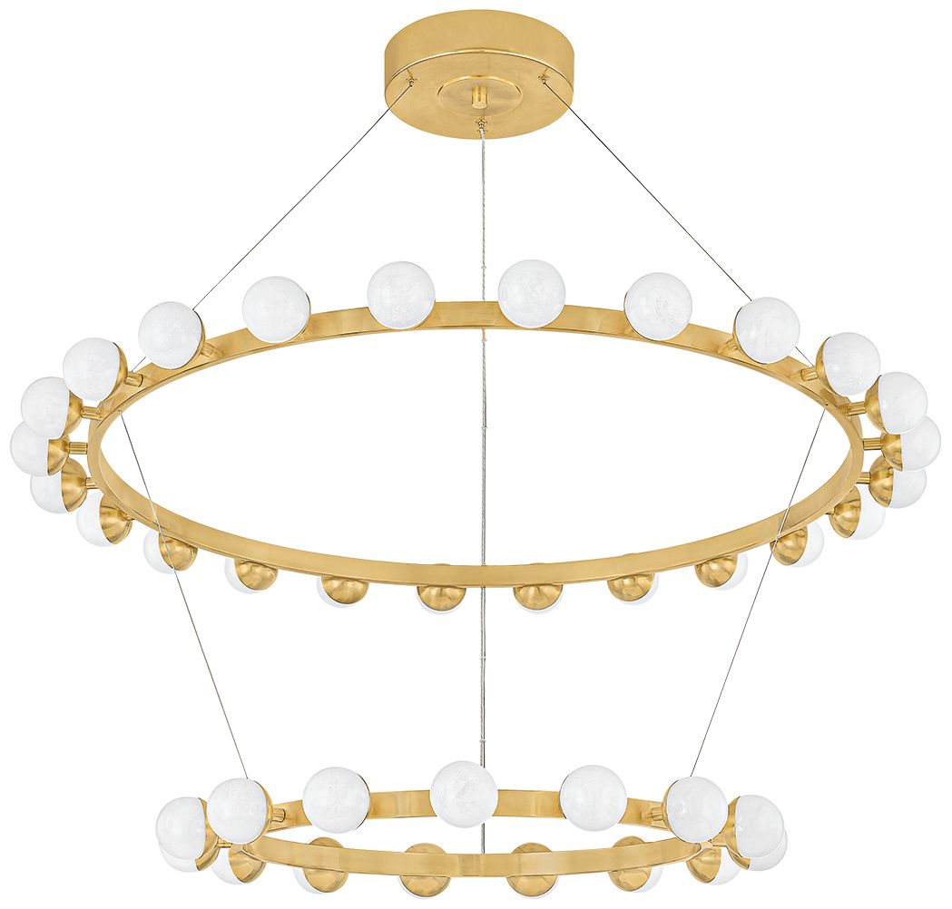 Image 2 Corbett Linus Chandelier 45.25 Inch In Vintage Brass more views