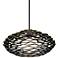 Corbett Luma 30" Wide Textured Black Pendant Light