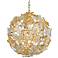 Corbett Milan 20" Wide Gold Leaf Butterflies 6-Light Pendant