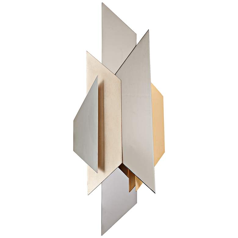 Image 1 Corbett Modernist 30 inch High Polished Steel Wall Sconce