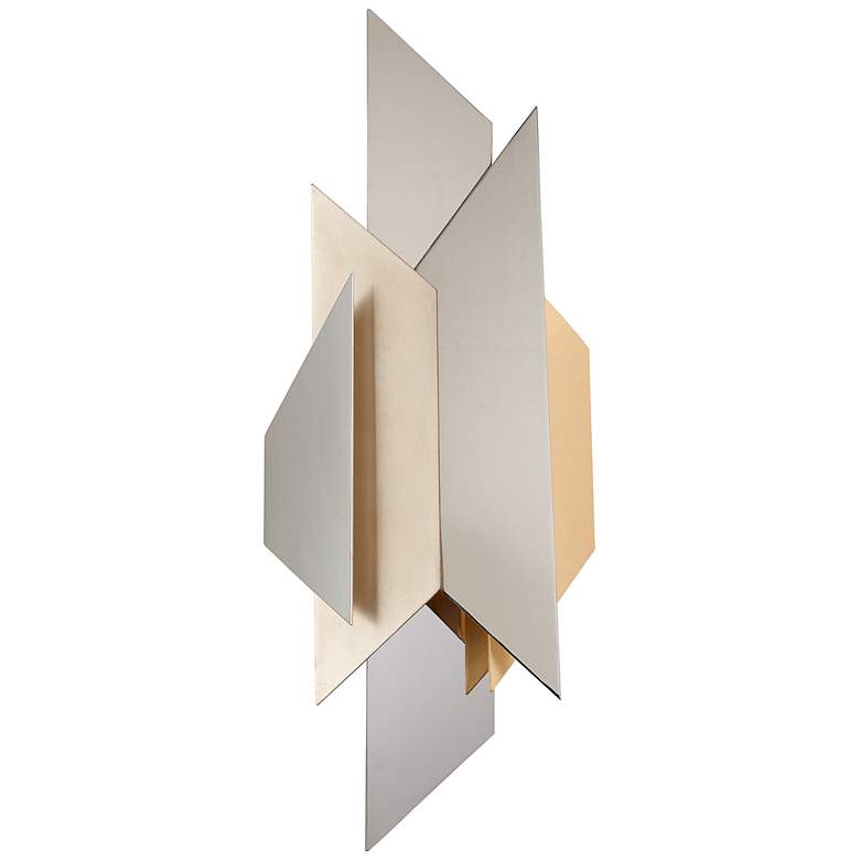 Image 1 Corbett Modernist 30" High Polished Steel Wall Sconce