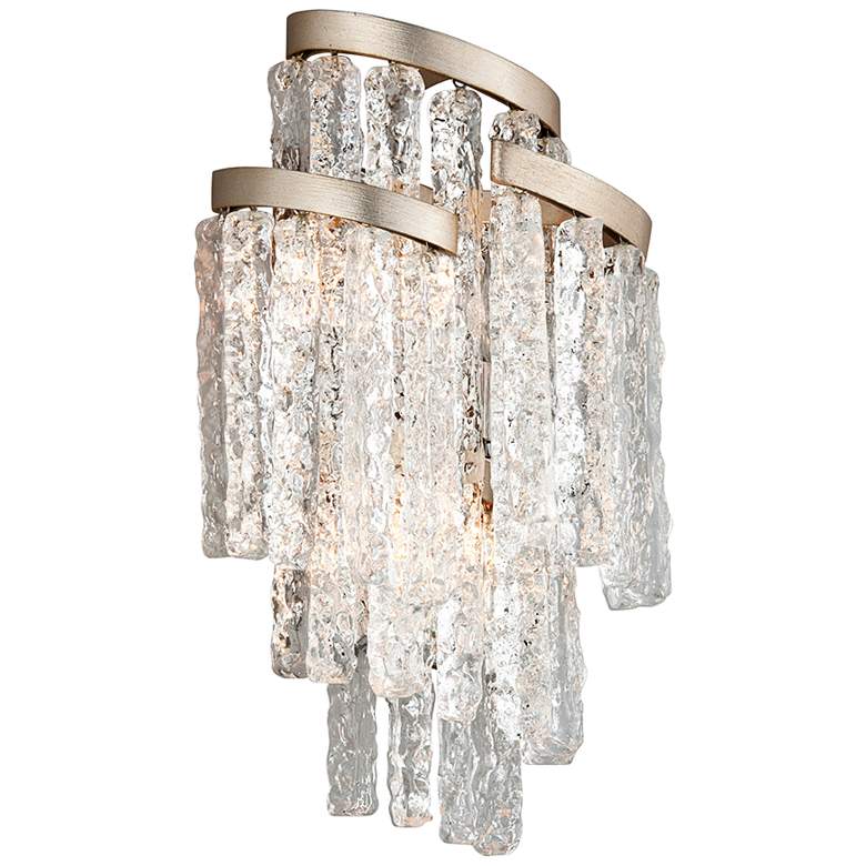 Image 1 Corbett Mont Blanc 18 3/4"H Modern Silver Leaf Wall Sconce
