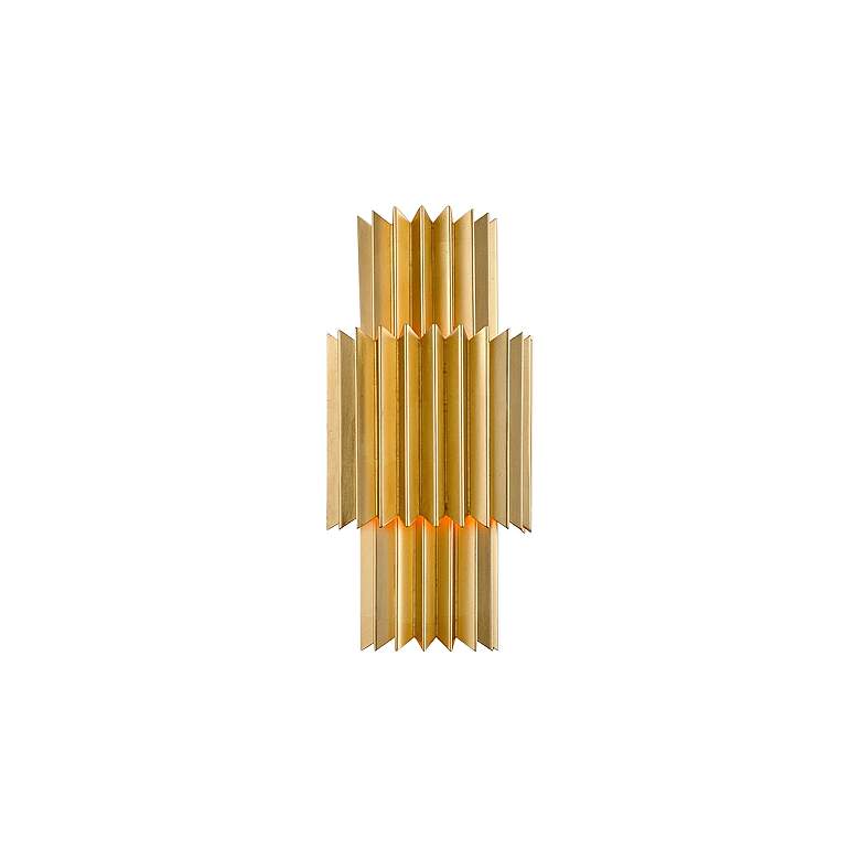 Image 1 Corbett Moxy 19 3/4 inch High Gold Leaf 2-Light Wall Sconce