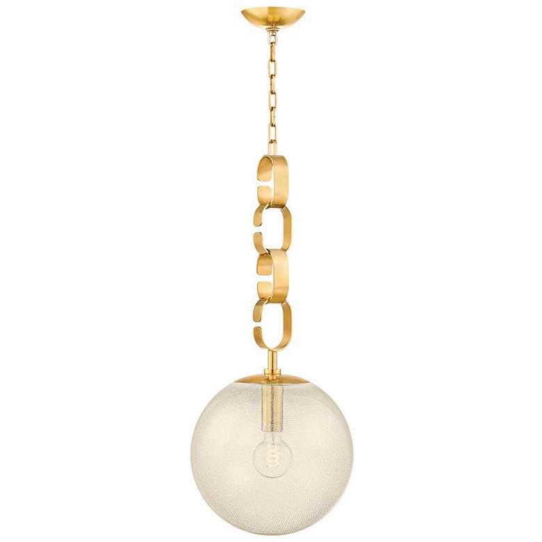 Image 1 Corbett Nessa 13" Wide Vintage Brass Globe Pendant Light
