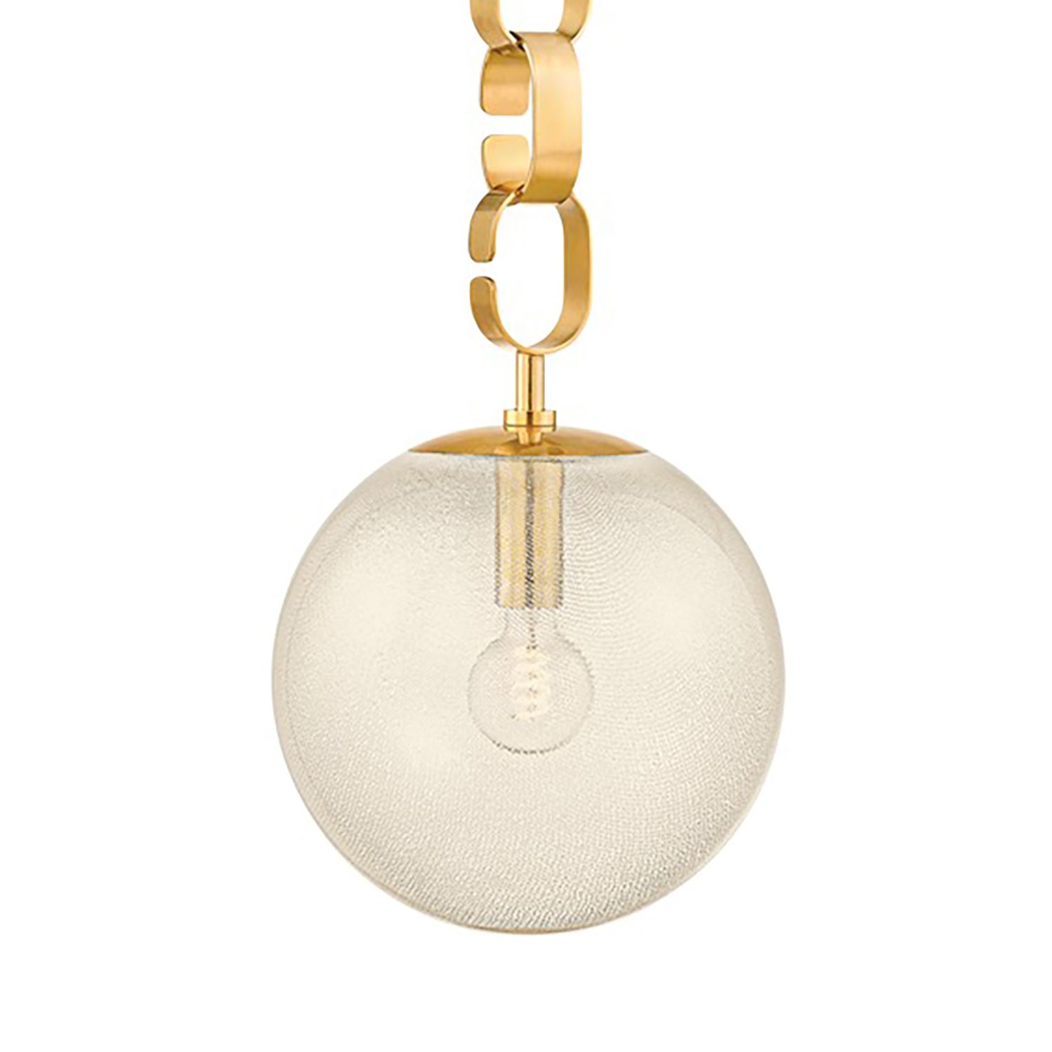 Image 2 Corbett Nessa 13" Wide Vintage Brass Globe Pendant Light more views