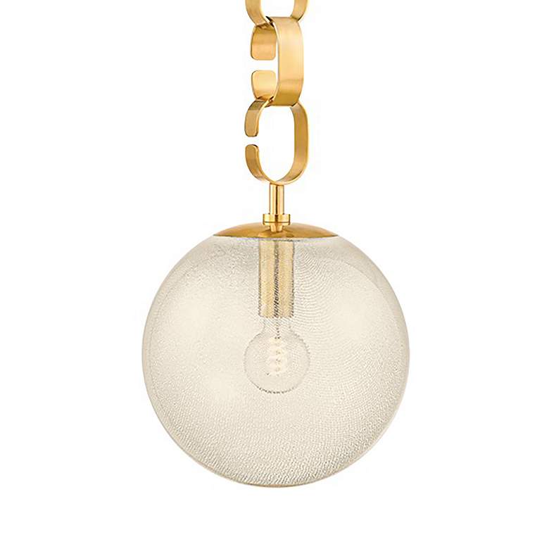 Corbett Nessa 13" Wide Vintage Brass Globe Pendant Light - #3963C ...