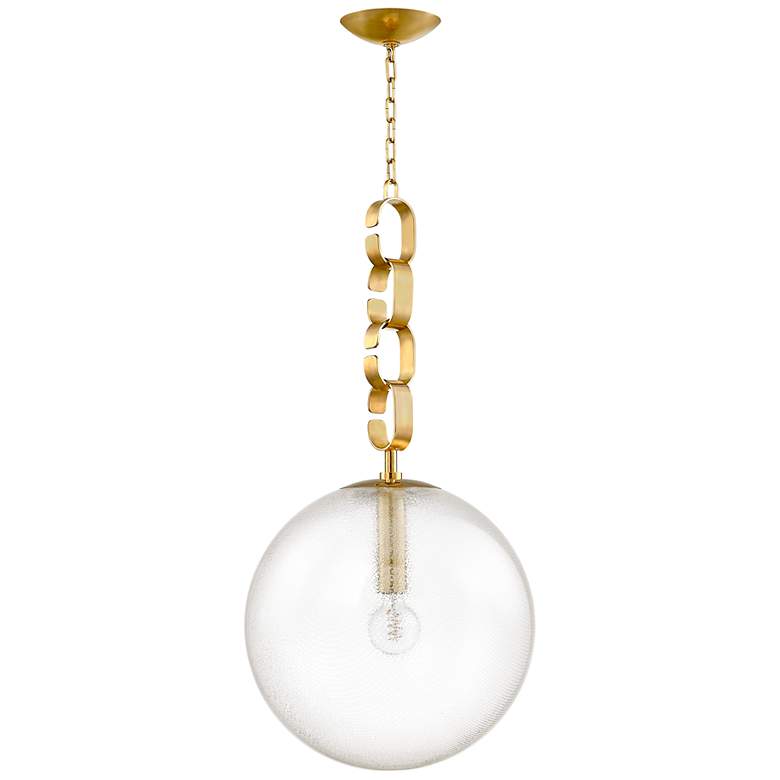 Image 6 Corbett Nessa 17 3/4" Wide Vintage Brass Pendant Light more views