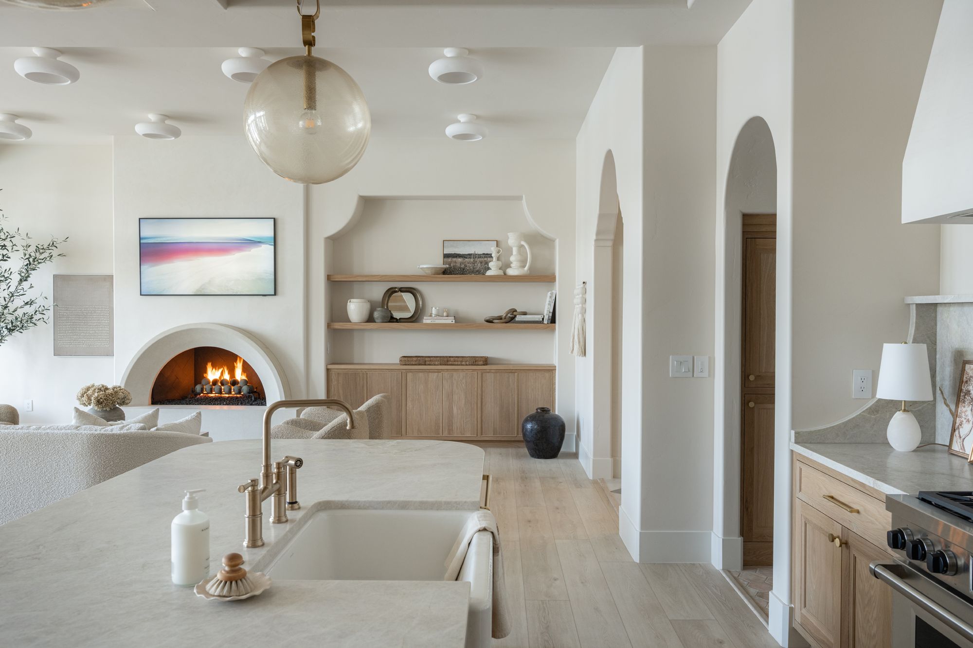 Corbett Nessa 17 3/4" Wide Vintage Brass Pendant Light