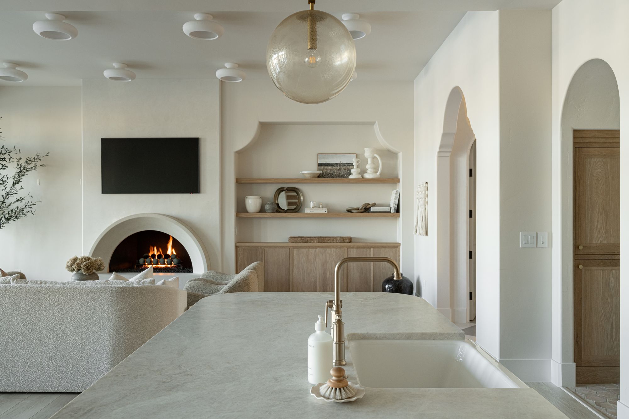 Corbett Nessa 17 3/4" Wide Vintage Brass Pendant Light