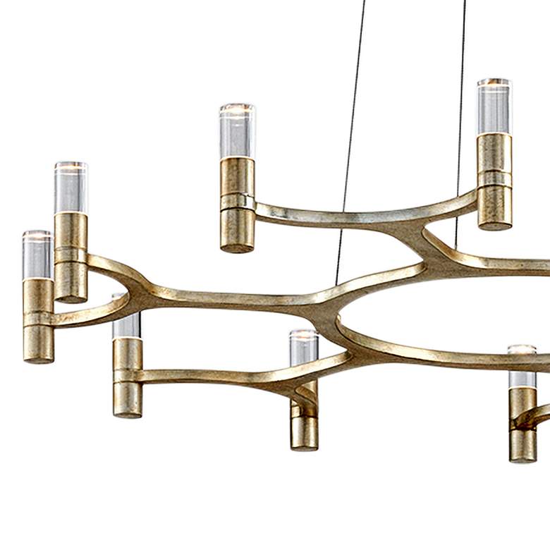 Image 3 Corbett Nexus 38" Wide Silver Leaf 12-Light LED Chandelier more views