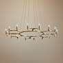 1_Corbett Nexus 50" Wide Silver Leaf 16-Light LED Chandelier