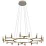 4_Corbett Nexus 50" Wide Silver Leaf 16-Light LED Chandelier more views