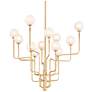 Corbett Onyx 45" Wide Vintage Gold Leaf 12-Light Chandelier