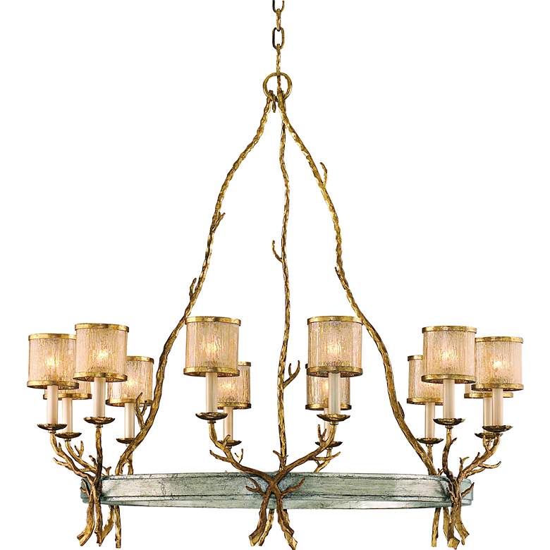 Image 2 Corbett Parc Royale 41 inch Wide Gold Ice 12-Light Chandelier