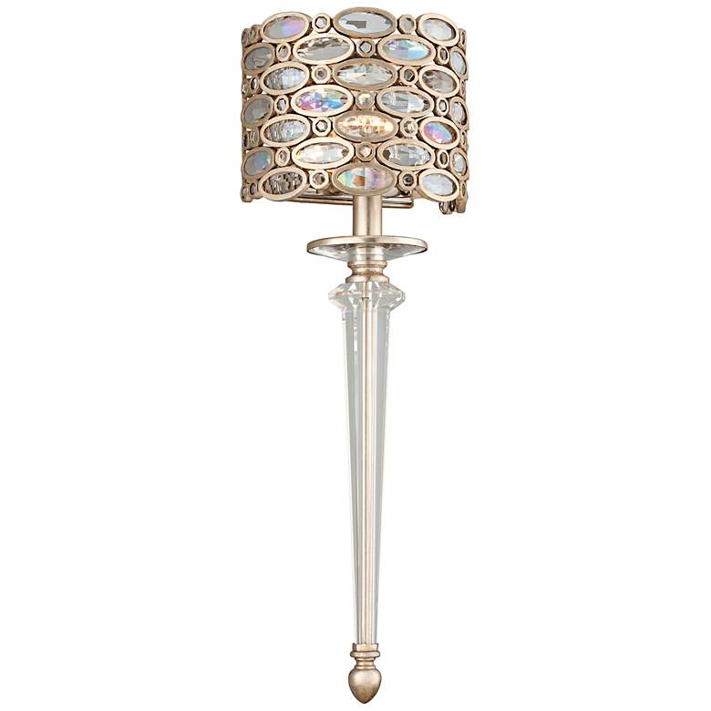 Image 1 Corbett Party Girl 23"H Silver Leaf Wall Sconce