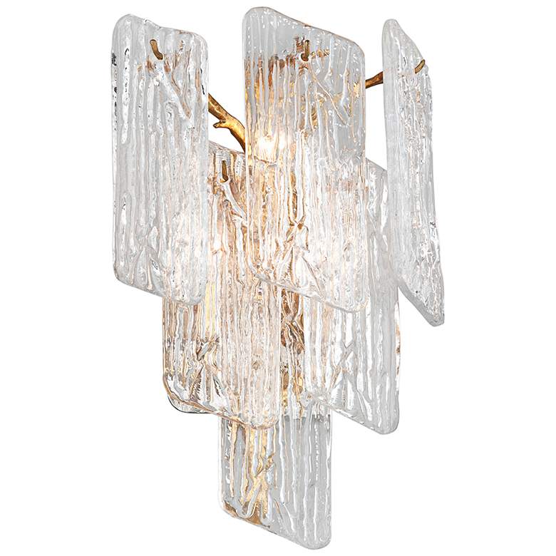 Image 1 Corbett Piemonte 17 1/4 inch High Royal Gold Wall Sconce