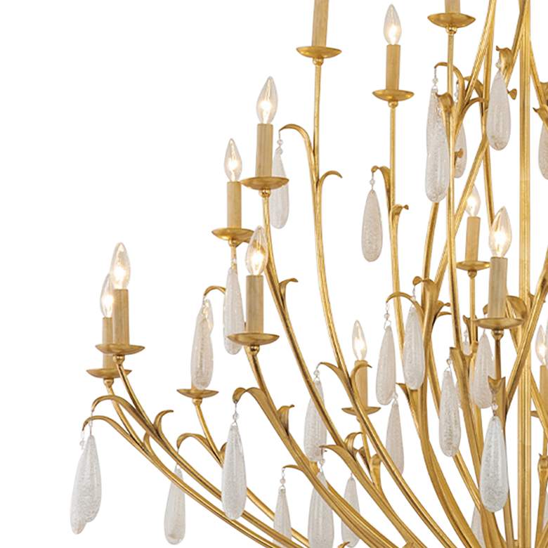 Image 3 Corbett Prosecco 60" Wide Gold Leaf 24-Light Chandelier more views