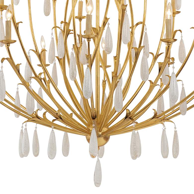 Image 4 Corbett Prosecco 60 inch Wide Gold Leaf 24-Light Chandelier more views