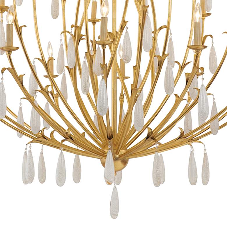 Image 4 Corbett Prosecco 60" Wide Gold Leaf 24-Light Chandelier more views
