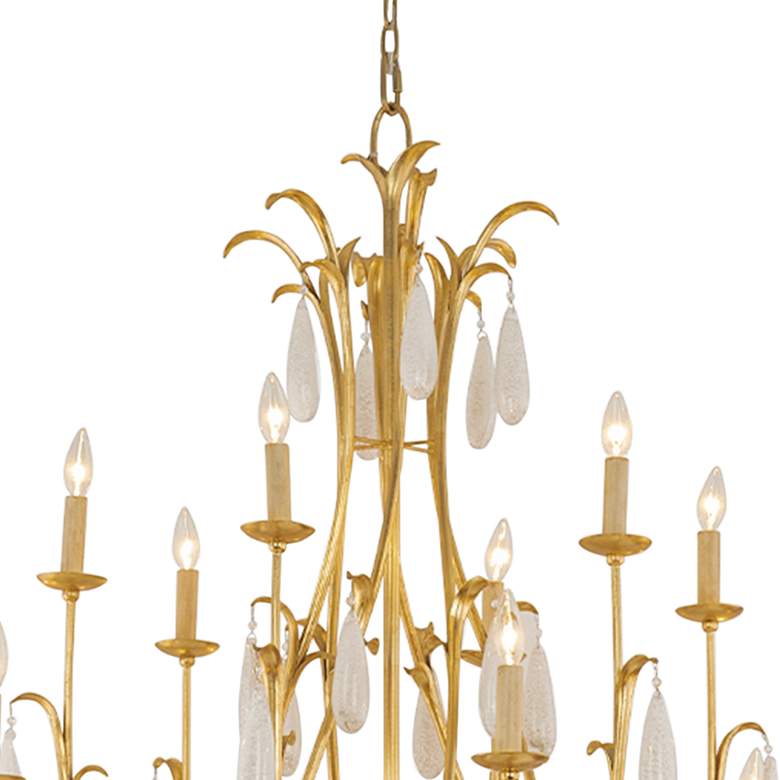 Image 5 Corbett Prosecco 60 inch Wide Gold Leaf 24-Light Chandelier more views