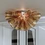 1_Corbett Pulse 23 1/4"W Gold Leaf 5-Light LED Ceiling Light
