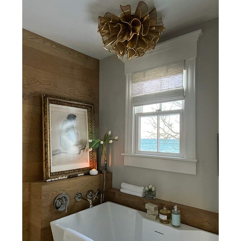 Image 3 Corbett Pulse 23 1/4"W Gold Leaf 5-Light LED Ceiling Light more views