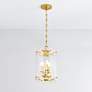 1_Corbett Rio 10 1/4" Wide Vintage Polished Brass Mini Pendant