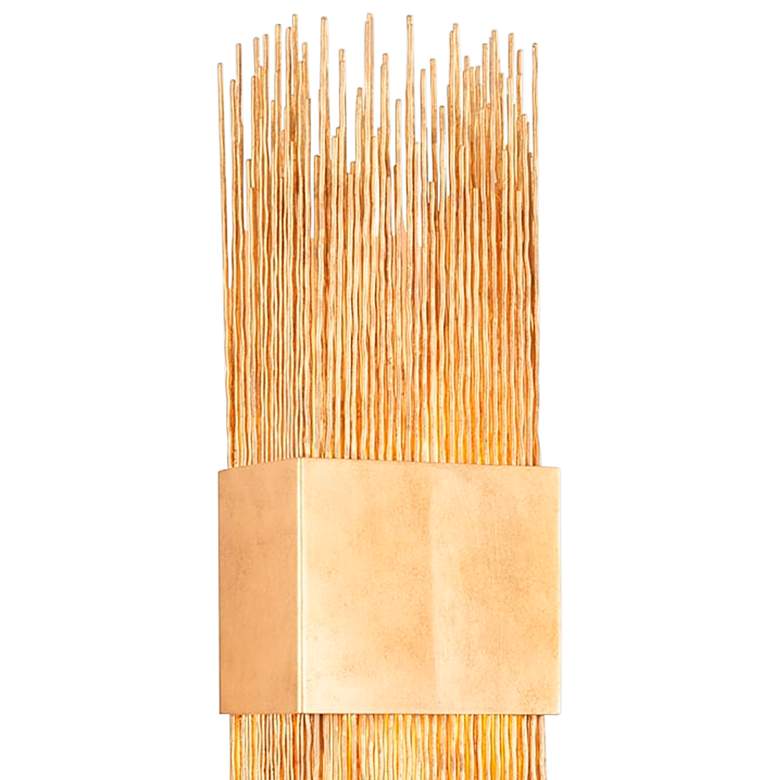 Image 2 Corbett Sabine 28" High Vintage Gold Leaf 2-Light Wall Sconce more views