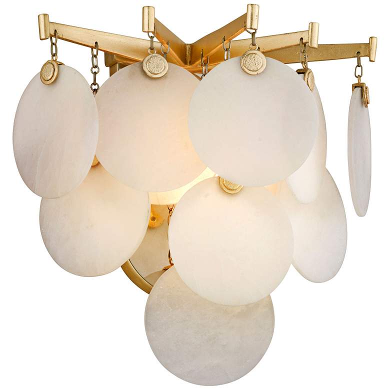Image 1 Corbett Serenity 13" High Gold Leaf LED Wall Sconce