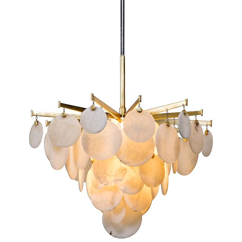 Image 2 Corbett Serenity 28 inch Wide Gold Leaf LED Chandelier