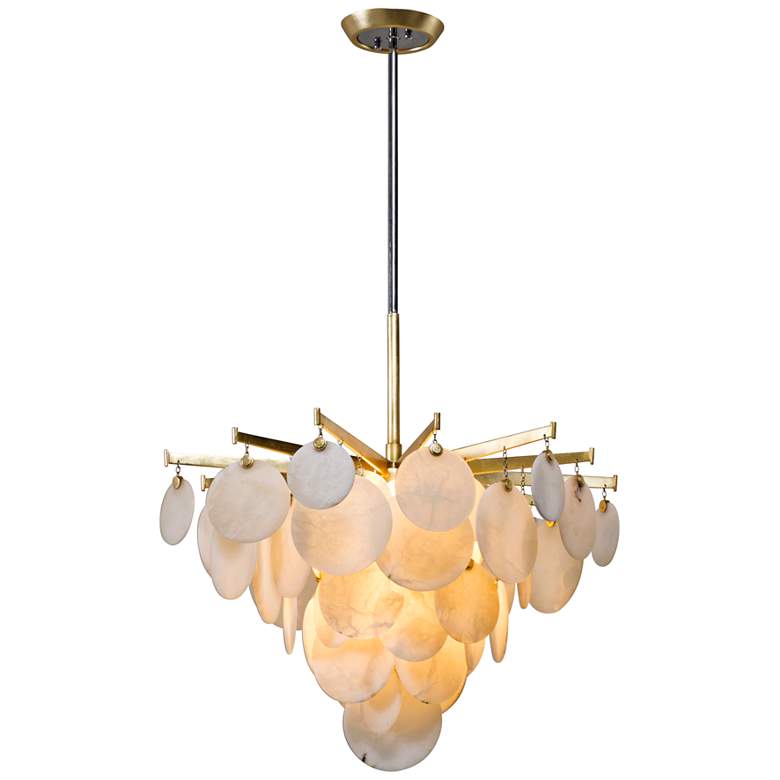 Image 3 Corbett Serenity 28" Wide Gold Leaf LED Chandelier more views