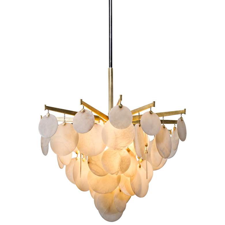 Image 2 Corbett Serenity 34 inch Wide Gold Leaf LED Chandelier