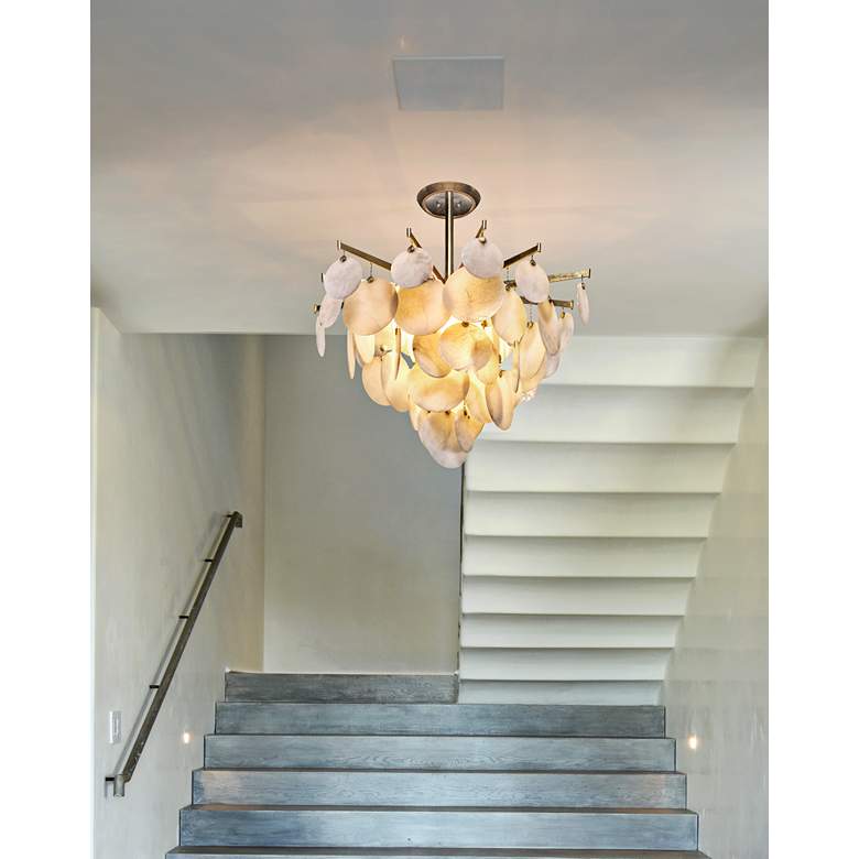 Image 4 Corbett Serenity 34" Wide Gold Leaf LED Chandelier more views
