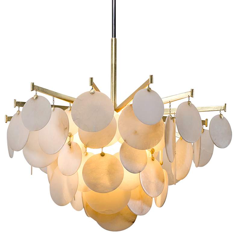 Image 2 Corbett Serenity 40" Wide Gold Leaf LED Chandelier