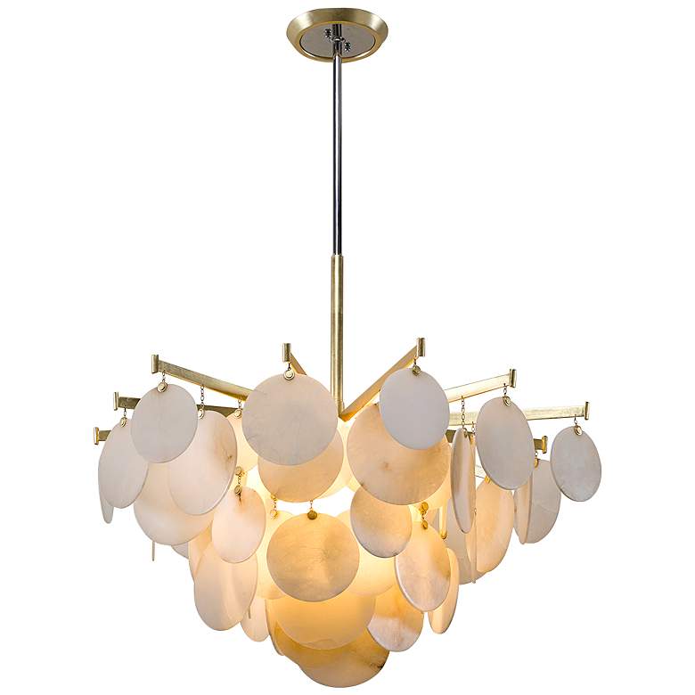 Image 5 Corbett Serenity 40" Wide Gold Leaf LED Chandelier more views