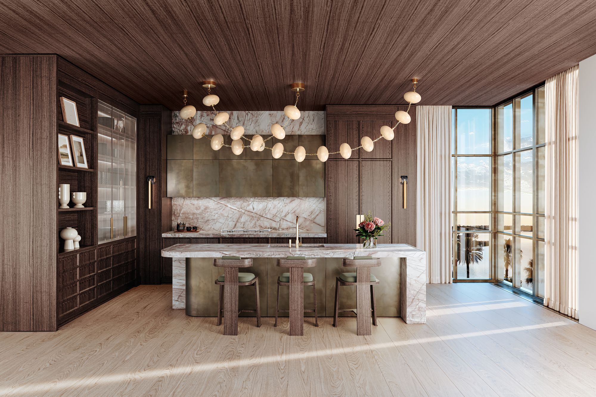 Image 3 Corbett Silja Wall Sconce 4.5 Inch In Vintage Brass more views