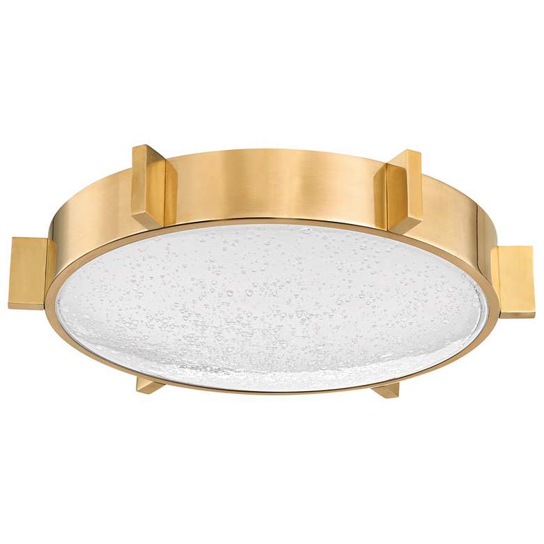 Image 1 Corbett-Standard Ansonia 14 in. Vintage Brass Flush Mount
