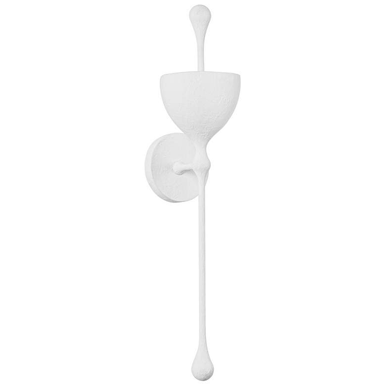 Image 1 Corbett-Standard Antalya 5 in. Gesso White Wall Sconce