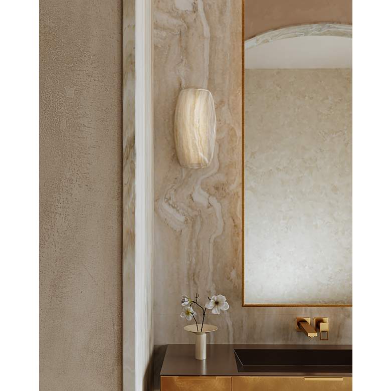 Image 7 Corbett-Standard Azzurra 7.75 in. Vintage Brass Wall Sconce more views