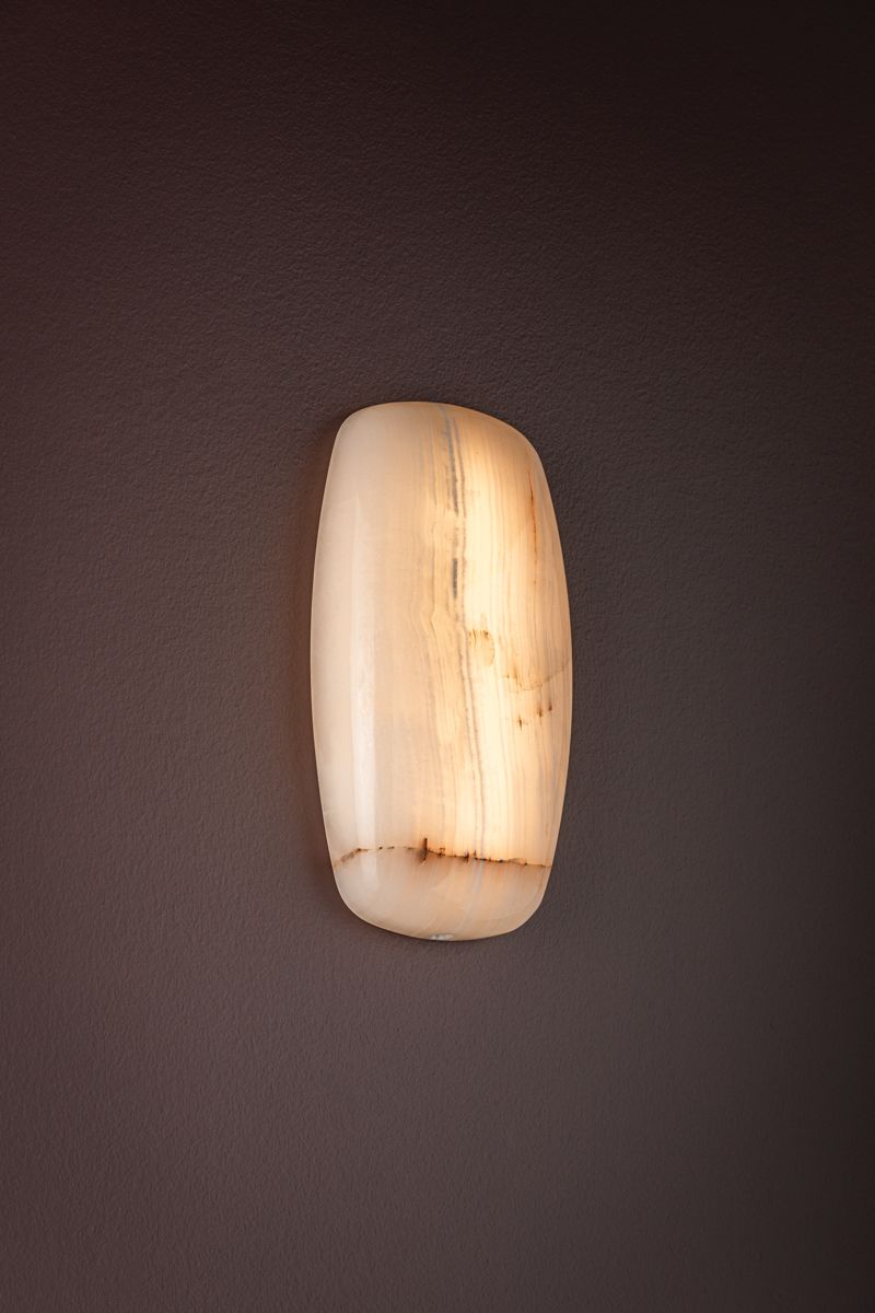 Corbett-Standard Azzurra 7.75 in. Vintage Brass Wall Sconce in scene