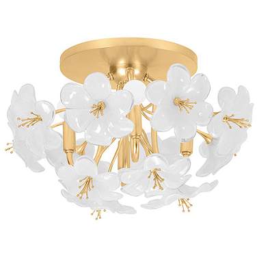 Corbett-Standard Hygea 20 in. Gold Leaf Flush Mount